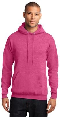 Port & Company PC78H Co Core Fleece Pullover Hooded Sweatshirt in Heather Sangria size 3XL