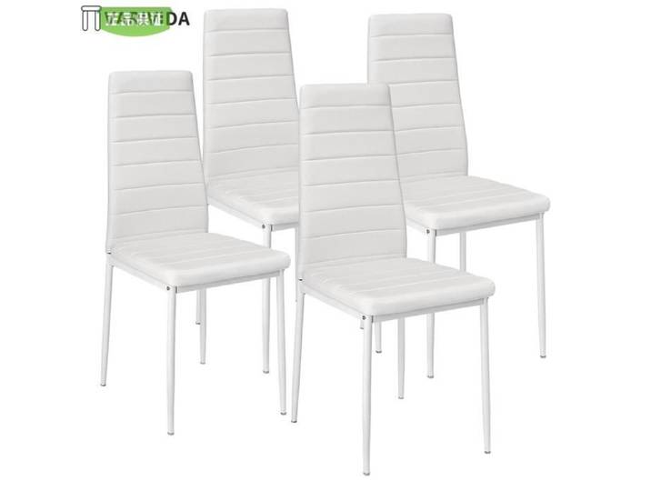 VARIVIDA 4X Chaises a manger chaise cuisine (blanc)