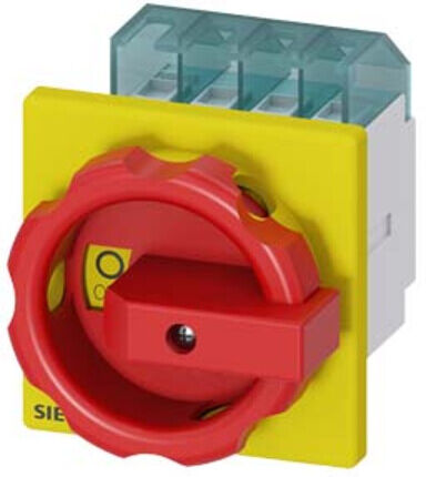 Siemens Interrupteur principal/d’arrêt d’urgence 3LD2003-1TL53 4p 16A 7,5kW 400V (3LD20031TL53)