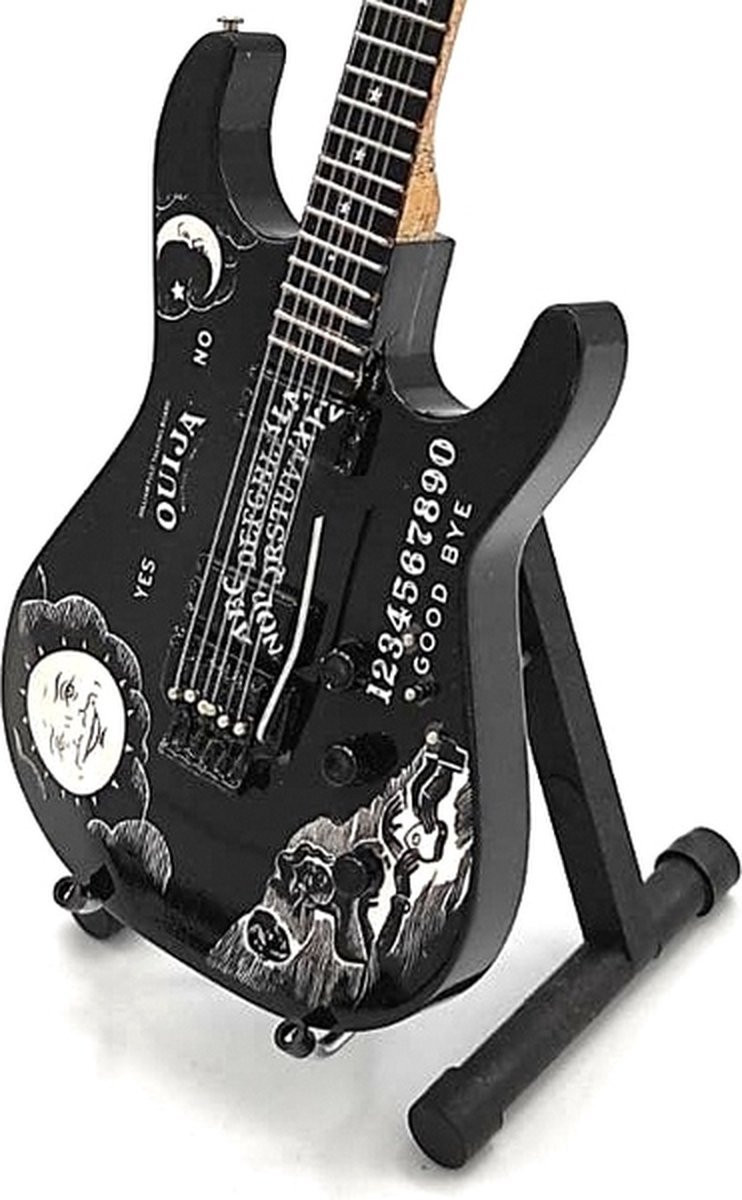 Miniatuur replica ESP Kamikaze 1 Ouija Zwart gitaar - Kirk Hammett - Metallica
