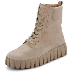 Plateau-Schnür-Stiefelette Gabor beige, 41