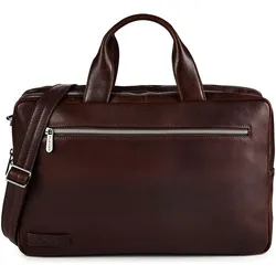 Plevier Jimmy Aktentasche Leder 31 cm Laptopfach (19"), Notebooktasche, Braun
