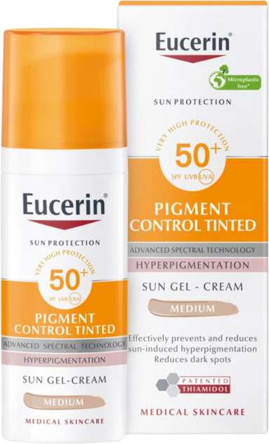 Eucerin Sun Pigment Control Tinted Gel-Creme SPF50+ Tom Médio 50ml