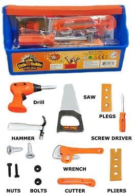 Blue Block Factory Handyman Contruction Toy Set for Kids