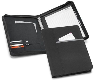 Cartella A4 HIidea in poliestere 600D con 4 anelli e tasca frontale Personalizzate o neutre