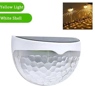 Uplift Essentials Solar Deck Light Outdoor Peel And Stick Deck Railing Lights white Shell warm