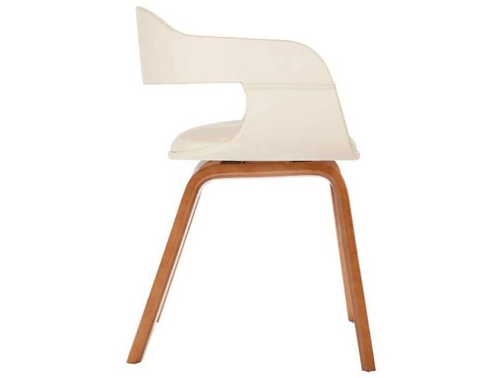 1 PC Chaise de repas - Moderne - Chaise cuisine/salon - Blanc Bois courbé et similicuir 49x51x70 cm C174