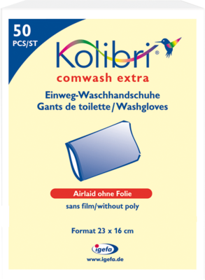 Igefa Handelsgesellschaft mbH&Co.KG KOLIBRI comwash extra Waschhandschuh unfol.16x24cm 20X50 St 01864671