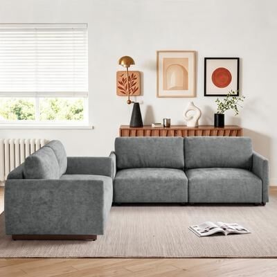 Lumibee Oversized Chenille Sleeper Sofa Convertible Bed