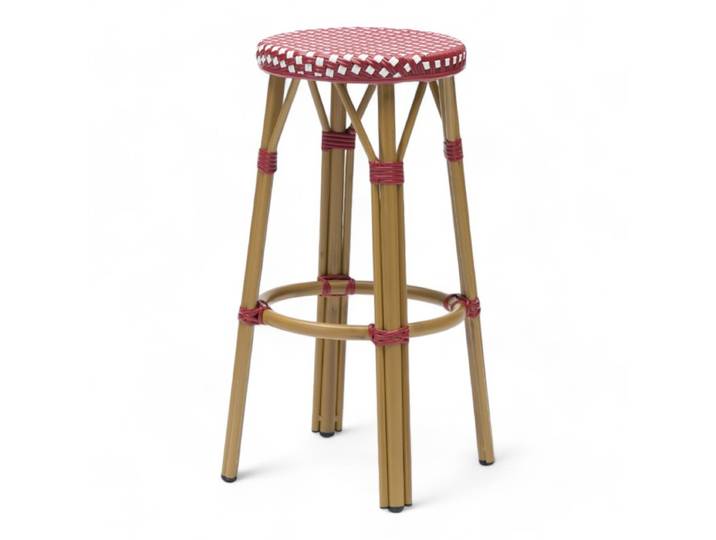 Tabouret de bar RIVOLI - Bordeaux et Blanc