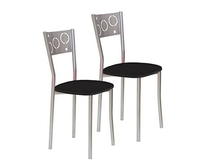 ASTIMESA SCPRNE 2 Küchenstühle, Metall, schwarz, Sitzhöhe 45 cm