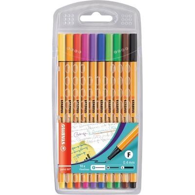 Fineliner - STABILO point 88 - 10er Pack - Standardfarben