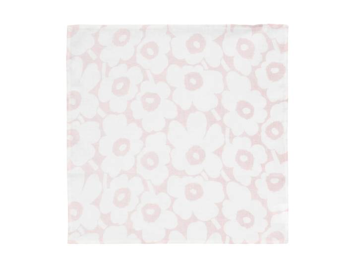 Marimekko Serviette en tissu Mini unikko 43x43 cm White-pink