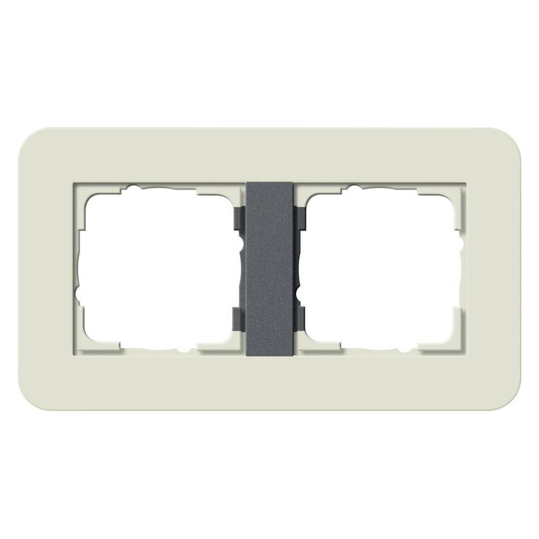 Gira Abdeckrahmen 2fach Sand/Anthrazit 0212427 (0212427)