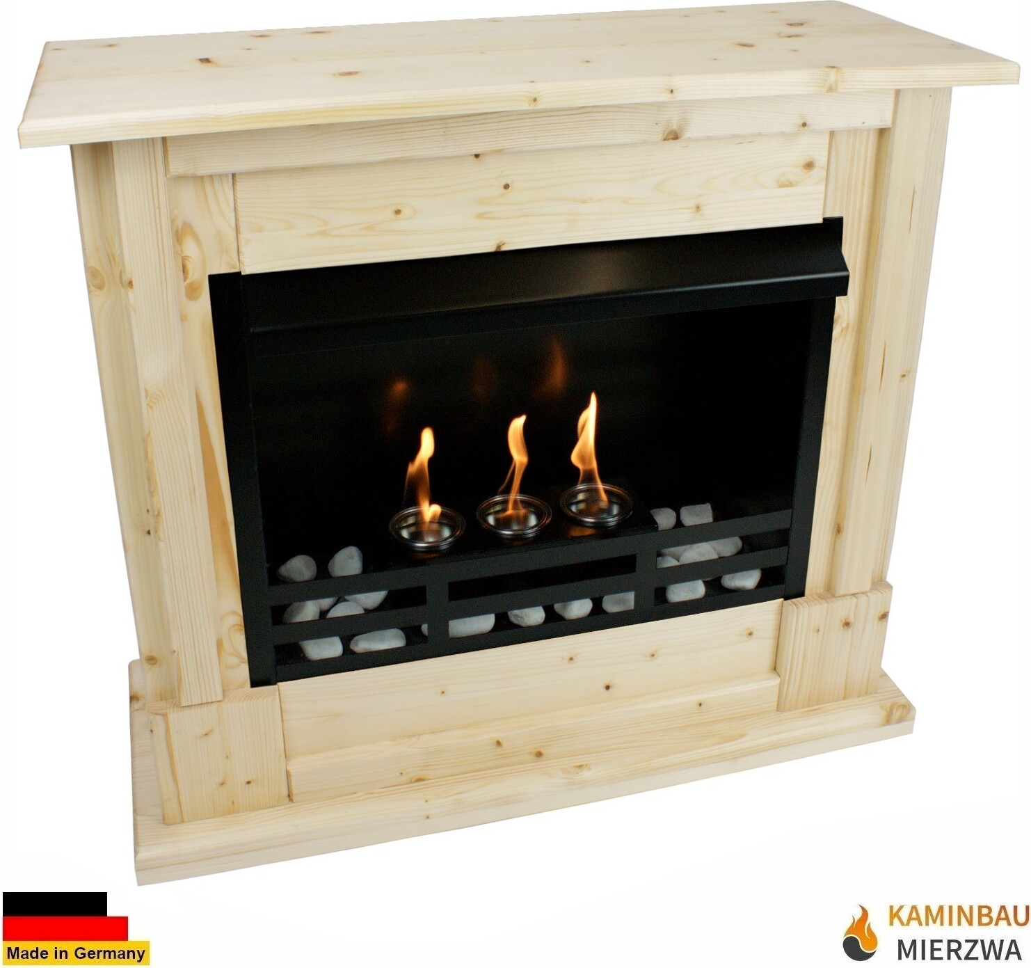Ethanol und Gelkamin Kamin Modell Rafael Premium Natur