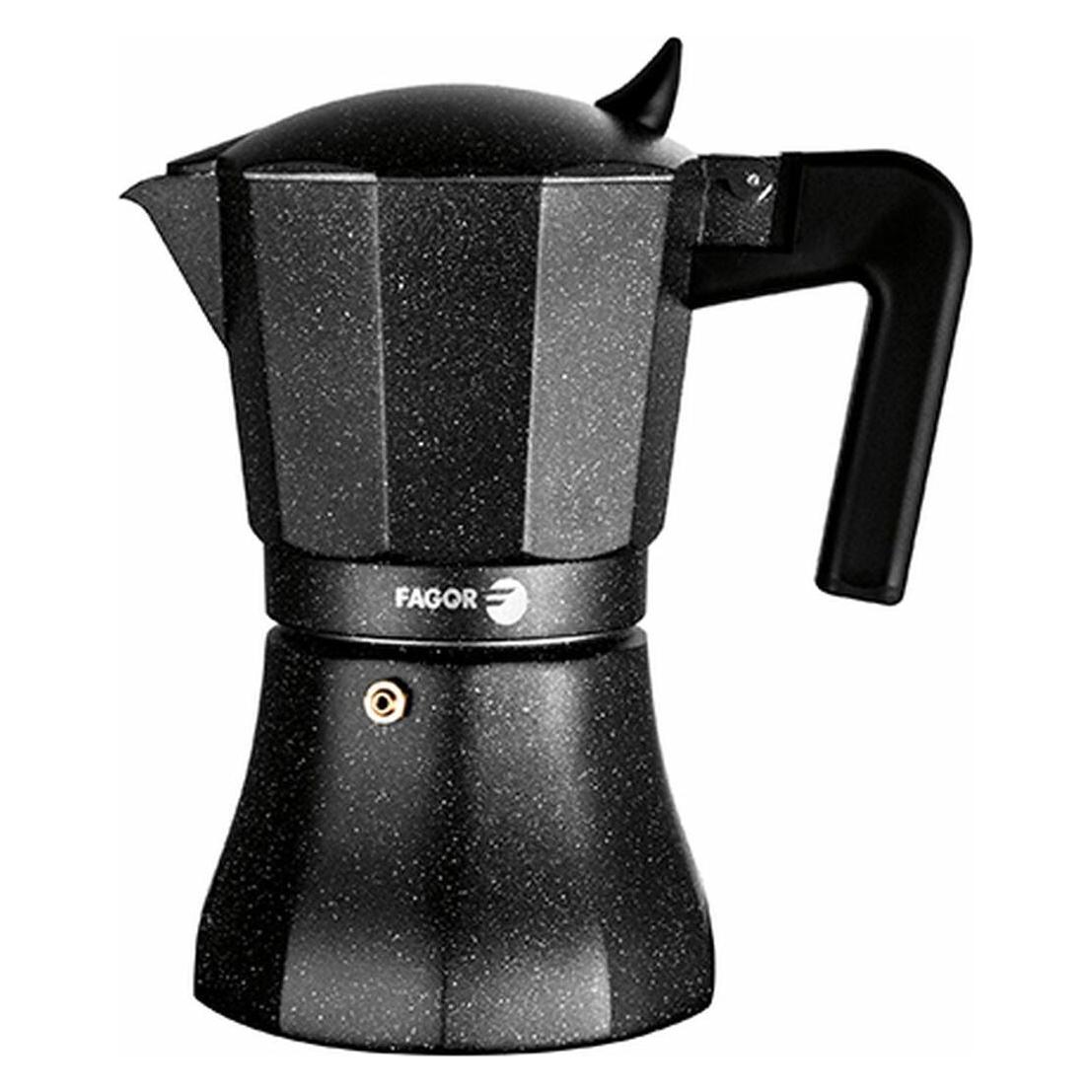 Fagor Italienische Kaffeemaschine TIRAMISU 9 Schwarz Aluminium (9 Tassen) (45281742)