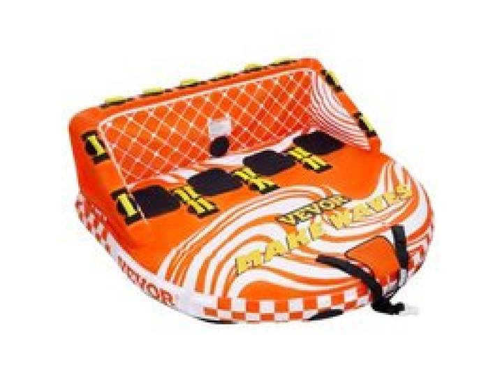 VEVOR Bouée Tractée Gonflable pour Tubing, Bouée de Jeux Aquatiques en Forme de Canapé pour 1-4 Personnes, Capacité de Charge de 308 kg, avec Housse Entièrement en Nylon et Poignées de Maintien