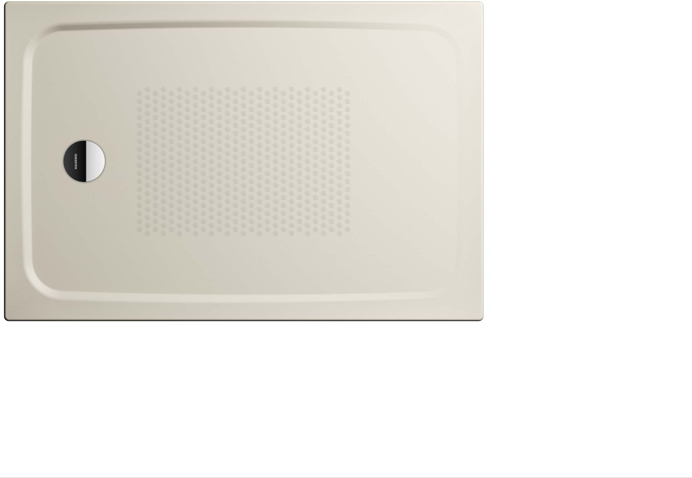 Kaldewei Cayonoplan douche 362247930728 80x120x1.8cm, avec support, antidérapant, crème coquillage mat