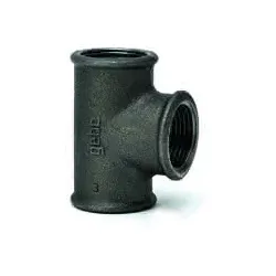 gebofittings Temperguss Gewindefittings 130 - T-Stück 2, schwarz"