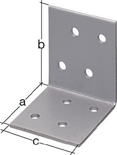 Alberts 330200 hoekverbinder van verzinkt staal, zilver, 40 x 40 x 40 mm