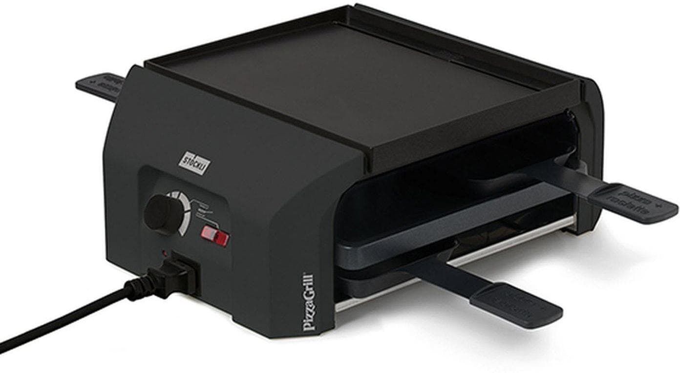 STÖCKLI Tischgrill "Pizzagrill FourFour", schwarz, Kontaktgrill_Standgrill_Tischgrill_Teppanyakigrill, Tischgrill schwarz Einheitsgröße