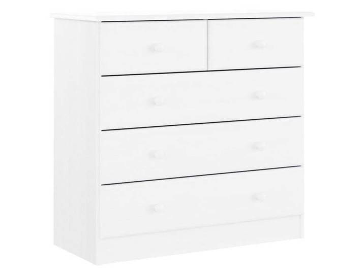 NOUVEAU Armoire Bas vitrine - Commode ALTA - blanc - 77x35x73cm - Bois massif de pin 66204