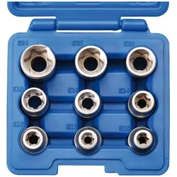 SW-Stahl, Steckschlüssel + Stecknuss, Industrie-Steckschlüsseleinsätze, E-Profil, Chrom-Vanadium, 04435L