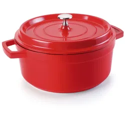 Lacor Aluminiumtopf mit Deckel 24 cm Rot