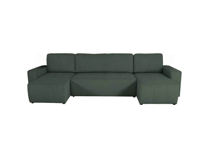 Xora Wohnlandschaft, Dunkelgrün, Füllung: Schaumstoffflocken, U-Form, 317x146 cm, Wohnzimmer, Sofas & Couches, Wohnlandschaften, Wohnlandschaft U-Form