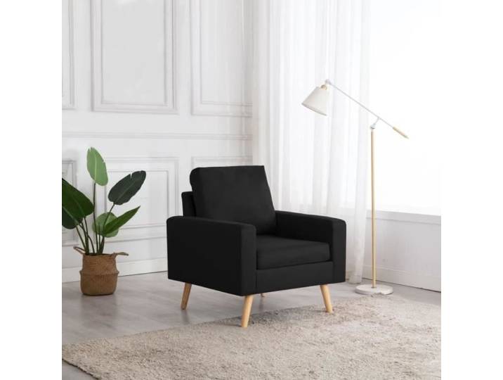 Chaise Salon - Fauteuil Noir Tissu - Luxe & glamour - Contemporain - Design
