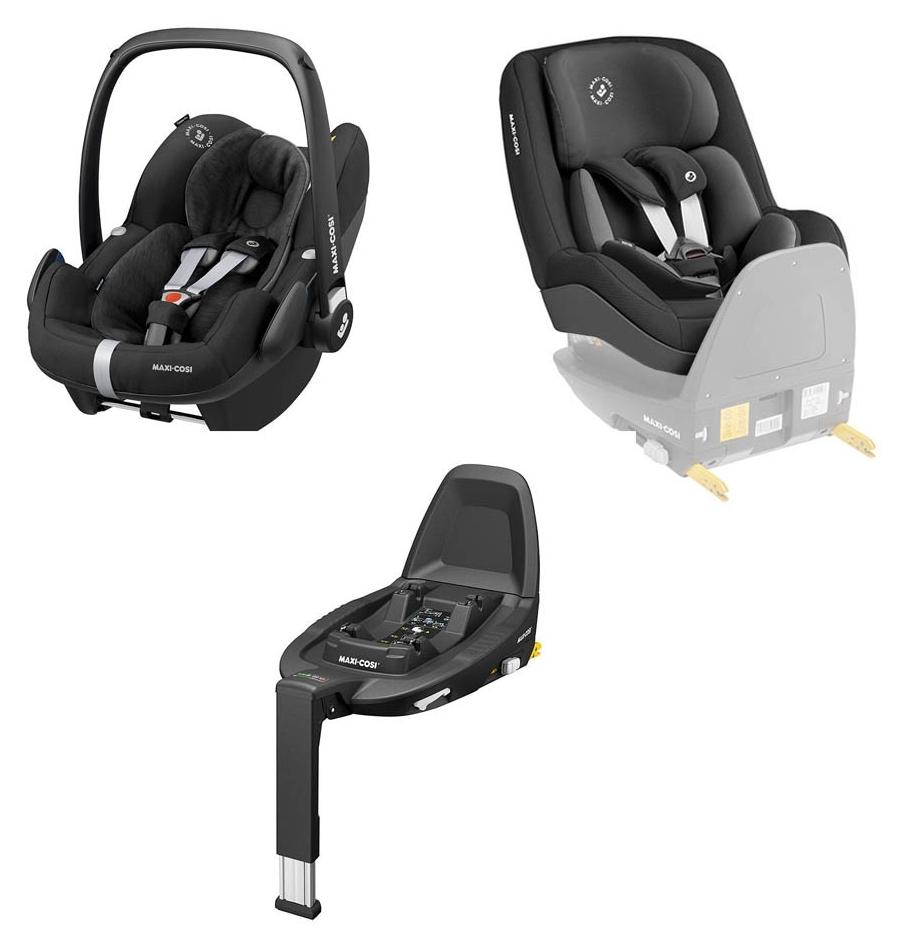 Maxi-Cosi Pebble Pro & Pearl Pro² Autositz, FamilyFix 3 im Bundle, 0-4J.