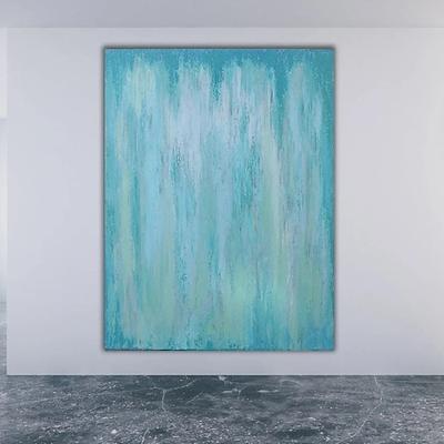 Boho Kunst schwere Struktur Malerei handgemalt braun abstrakte Kunst nordische Kunst Ölgemälde handgefertigt blau braun beige 3D Struktur Kunst Original Gemälde Wand Kunst Malerei