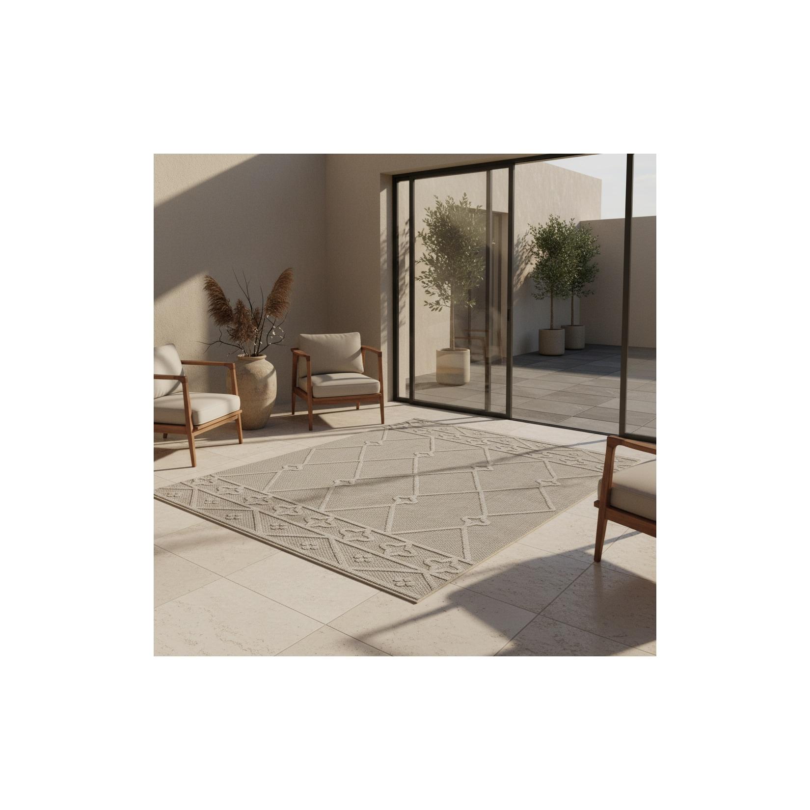 Outdoorteppich IMST, im Berber-Stil, Beige, 120 x 170 cm