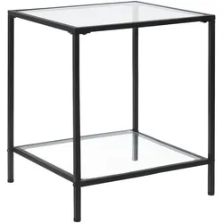 Helloshop26 - Beistelltisch 55 x 45 x 45 cm transparent schwarz