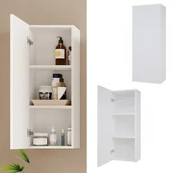 Vicco Hängeschrank Badschrank Badezimmerschrank Gloria Weiß 33 x 84 cm modern Badezimmer Tür 3 Fächer