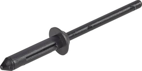 PB Fastener 301-9117-1010 301-9117-1010 Spreizniete Loch-Ø 4mm Schwarz