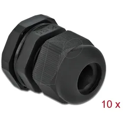 DELOCK 60198 - Kabelverschraubung, PG13,5, schwarz, 10er-Pack