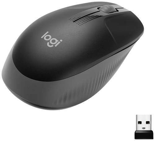 Logitech M190 Maus Funk Optisch Anthrazit 3 Tasten 1000 dpi