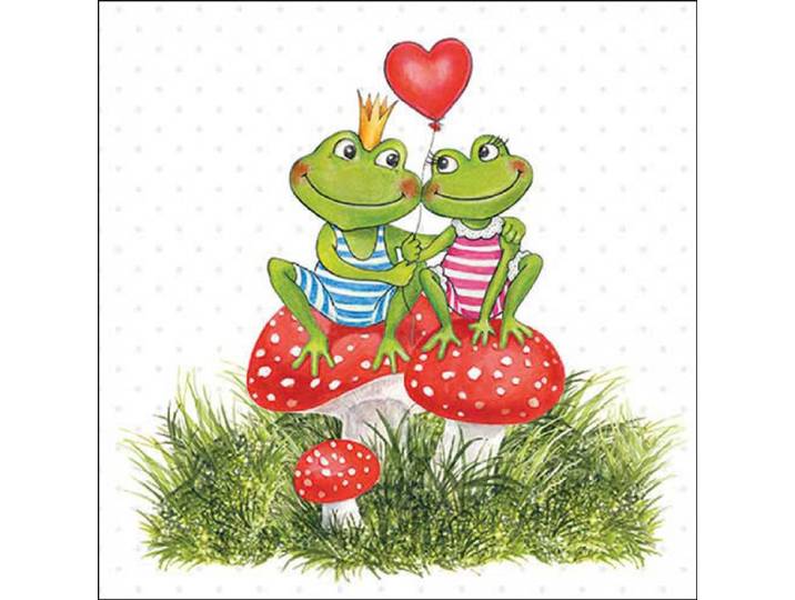 Ambiente Lunch Servetten - Frogs in love