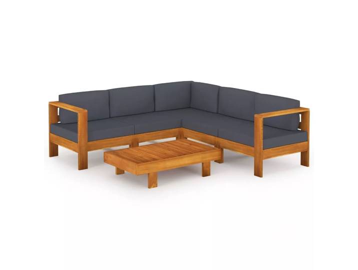 VidaXL - Garten-lounge-set akazienholz, One Size, Grau