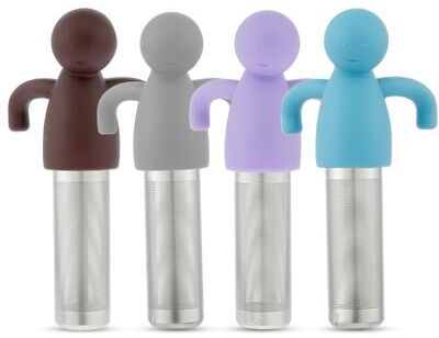 Inspired Finds 4 Piece Stainless Steel Tea Infuser Set brown grey purple light Blue