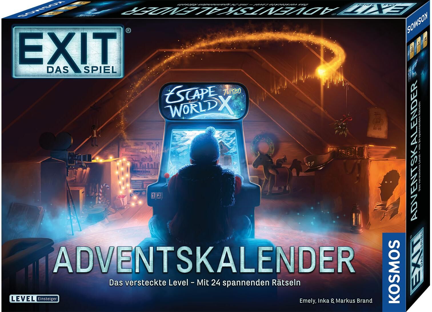 Adventskalender KOSMOS "EXIT Adventskalender 2026 Rätsel Videospiel", blau, Adventskalender, Adventskalender blau Einheitsgröße
