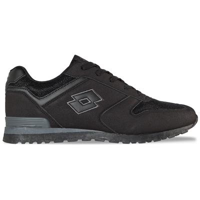Sneaker LOTTO, Herren, Gr. 38, schwarz (schwarz, dunkelgrau), Kunstfaser, Synthetik, gepflegt, Schuhe Sneaker, - leicht und bequem