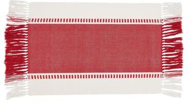 Saro Lifestyle Tassel Trimmed Stripe Placemat (Set of 4)