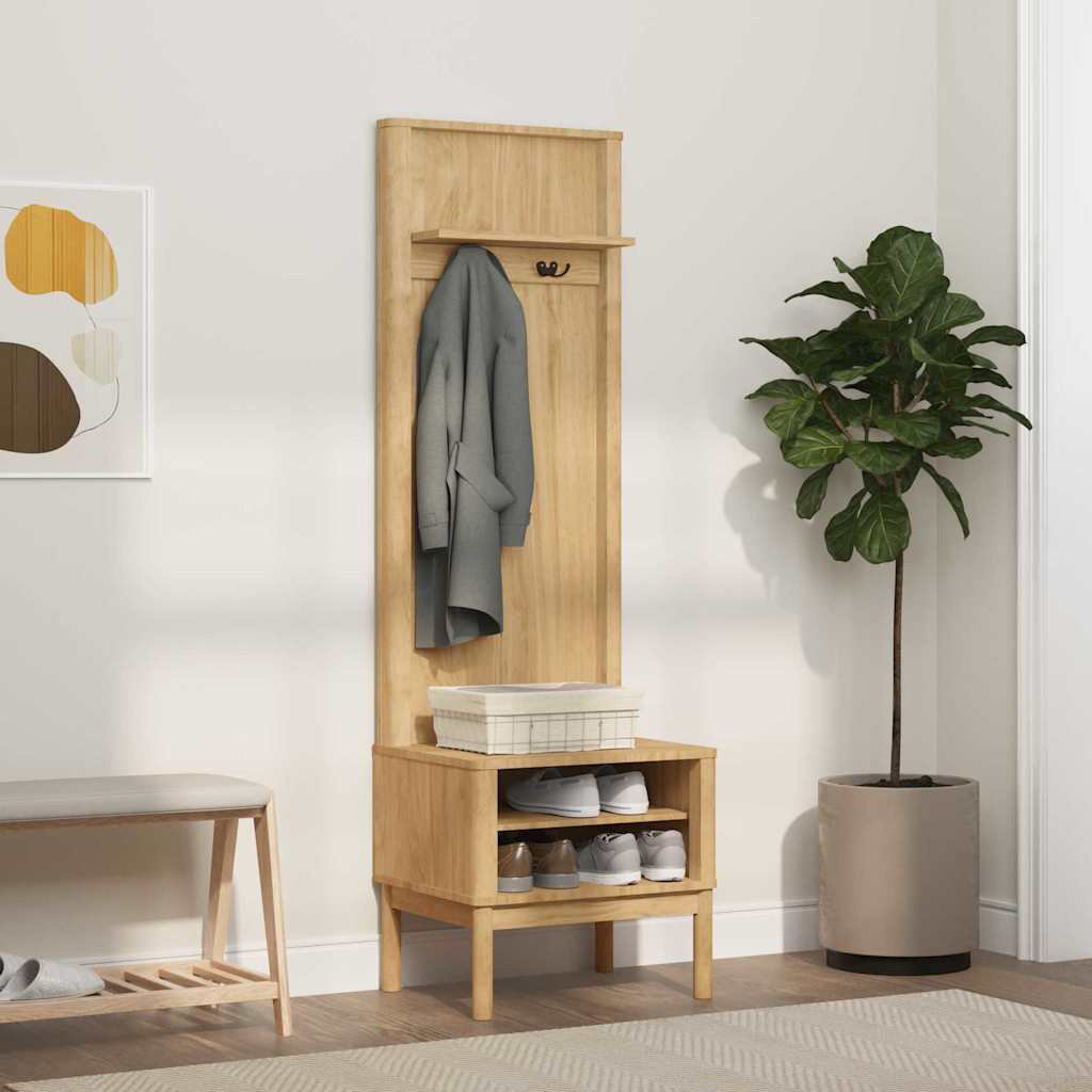 Ebern Designs Hall Tree 50cm Wide Wax Brown 158cm H X 50cm W X 40cm D