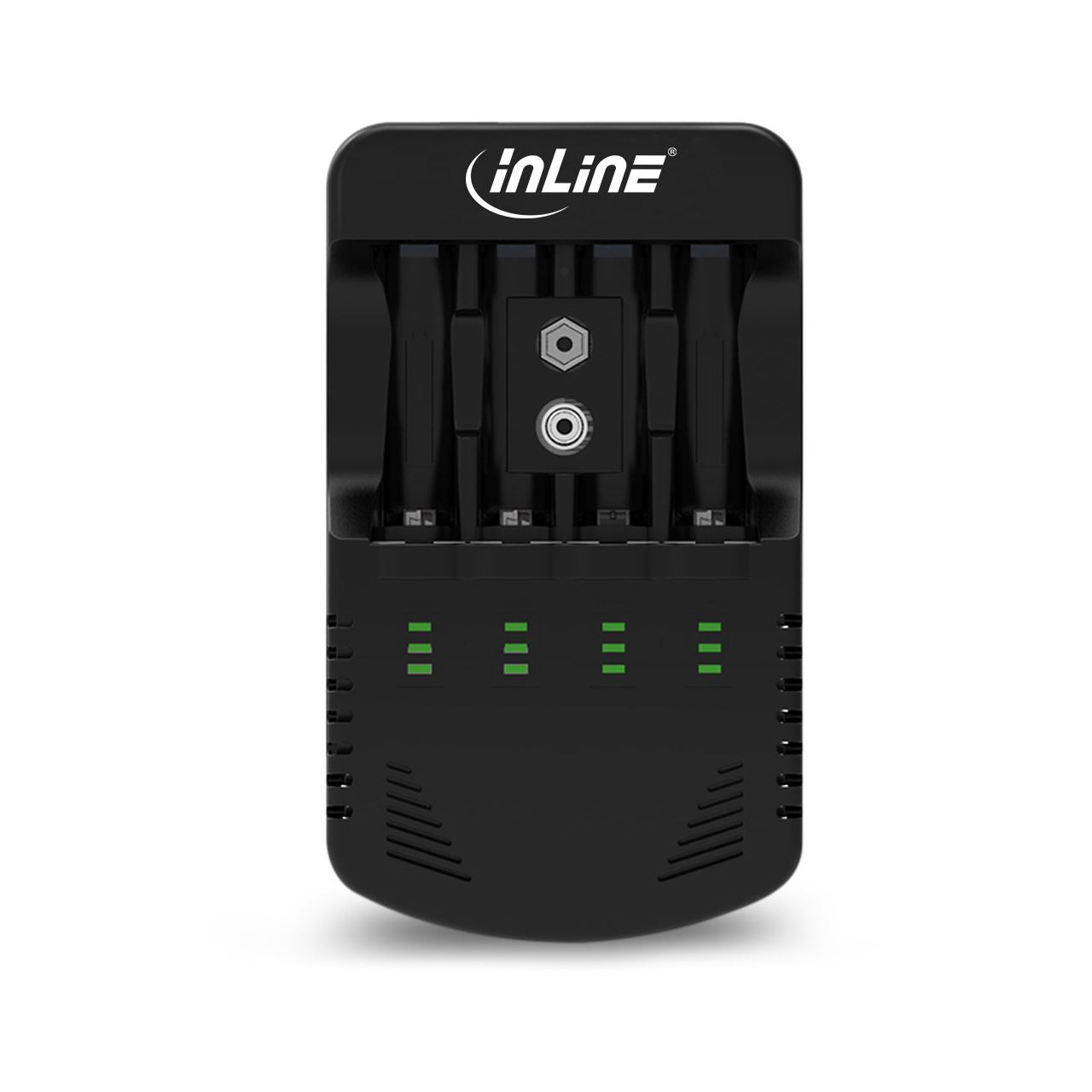 InLine Ladegerät NiCd+NiMH, AA und AAA und 9V Block