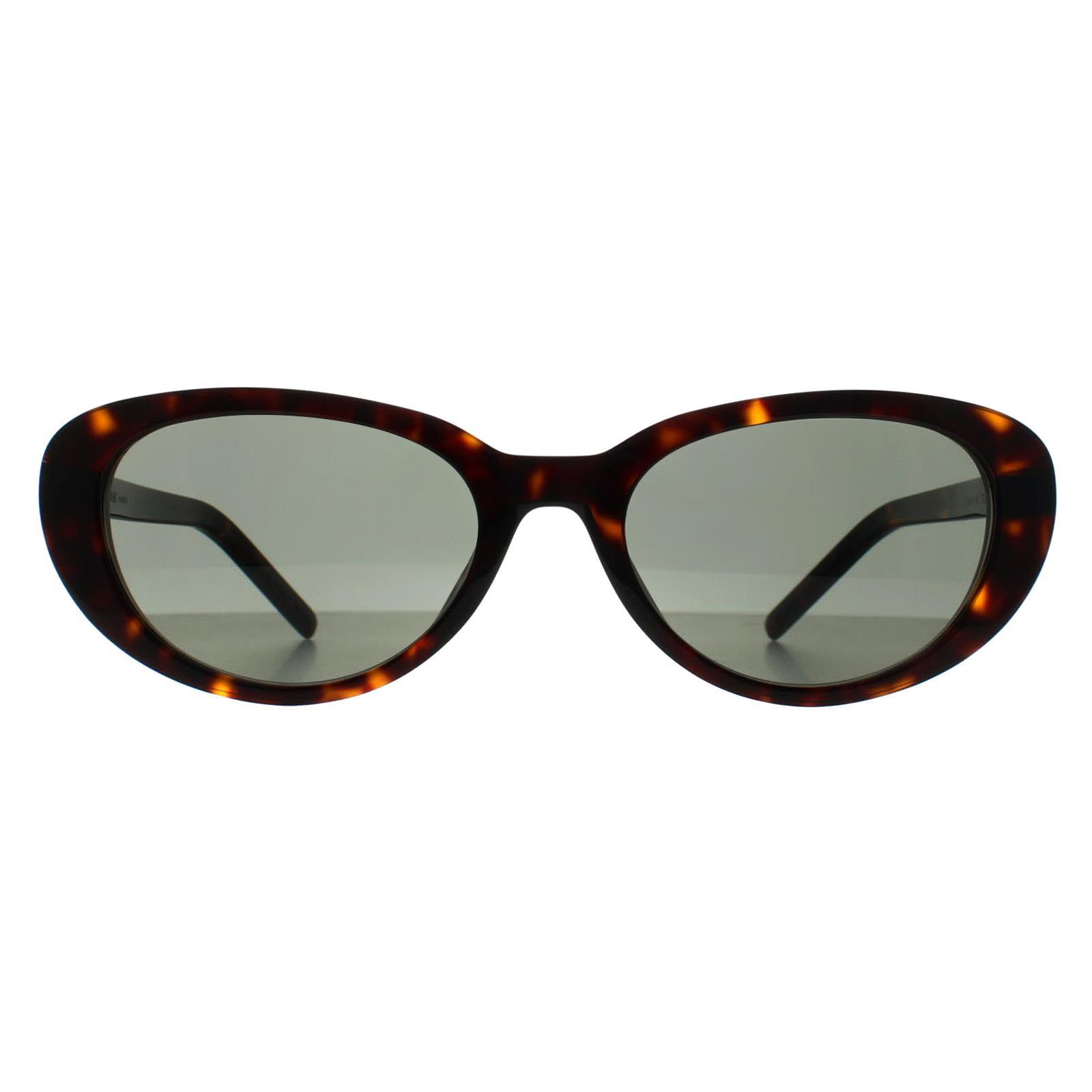 Saint Laurent Cat‑Eye-Sonnenbrille, dunkel gefleckt, Modell SL M154 - Braun