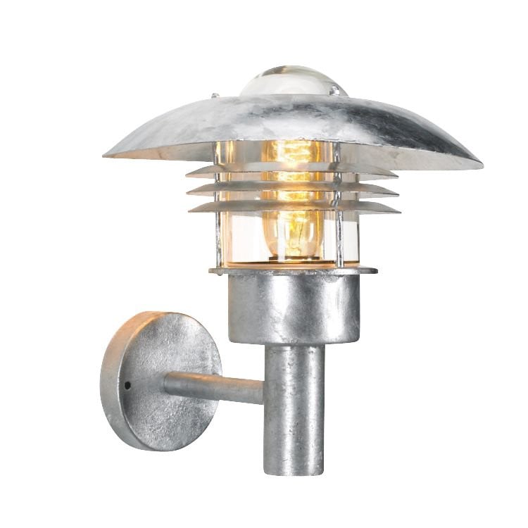 Landelijke wandlamp Riga van KS Verlichting in grijs en zilver met transparant glas