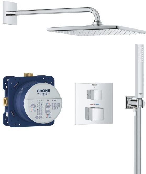 Grohe Precision Cube Duschsystem 34879000 Unterputz mit Vitalio Rain Mono 310 Cube, chrom