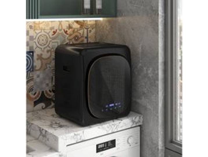 Mini seche-linge a evacuation 4 kg 800 W noir 6 programmes ecran tactile LED pose libre ou murale